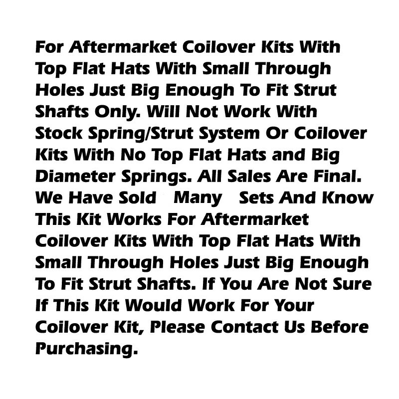 02-06 Mini Cooper Front Adustable Camber Plates Kit For Coilover Coilovers