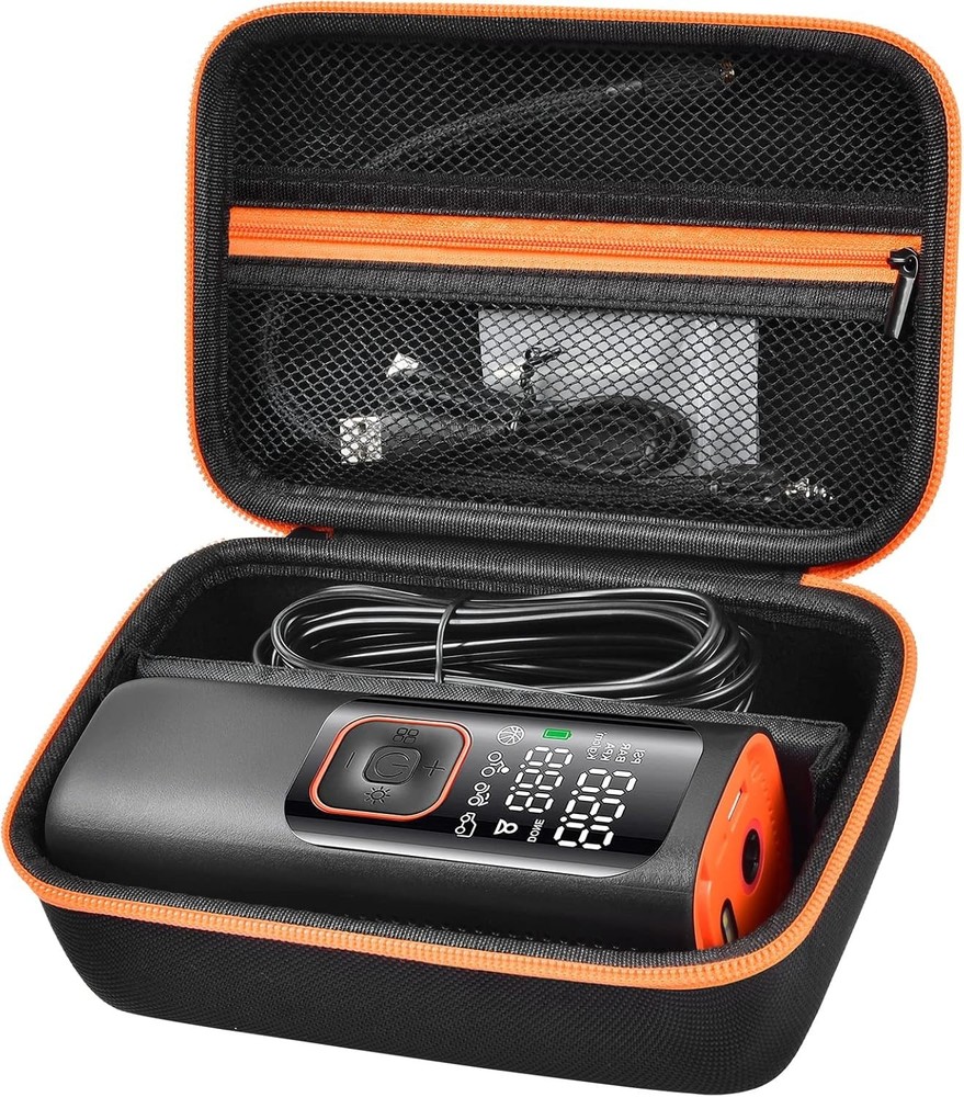 Compact & Durable Tire Inflator Case with Adjustable Divider for Accessories
