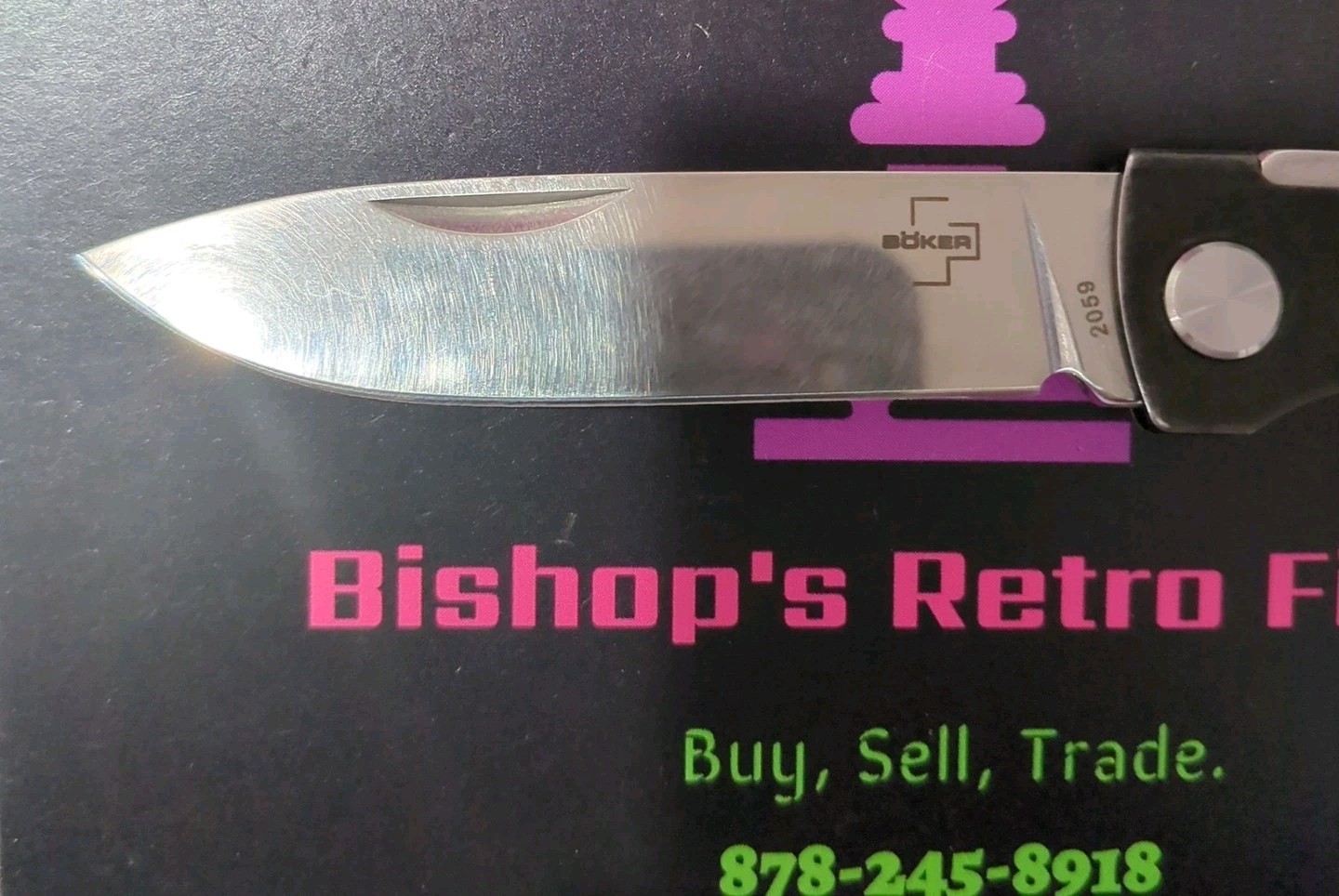 Boker Plus Atlas Black 12C27 Steel Pocket Knife 01BO851 Minimalist Design Slim