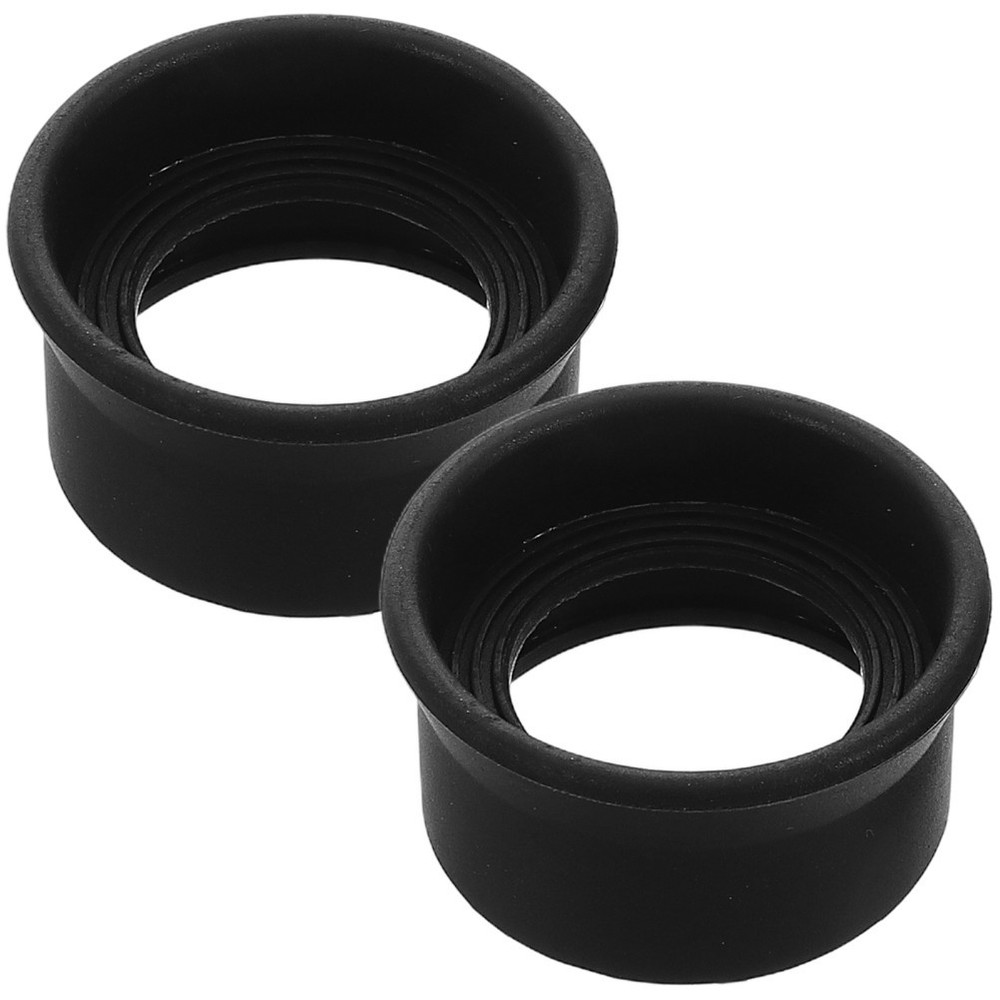 2 Pcs Microscope Eyepiece Cover Rubber Protector Binoculars Parts