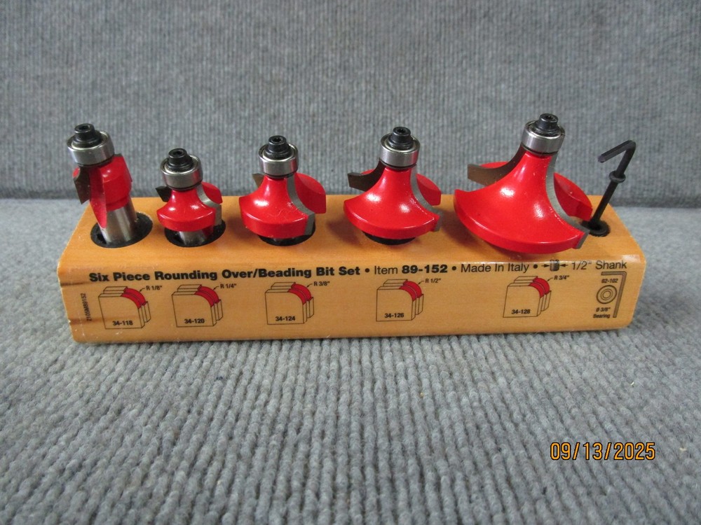 5pc Freud Rounding Over Router Bit Set