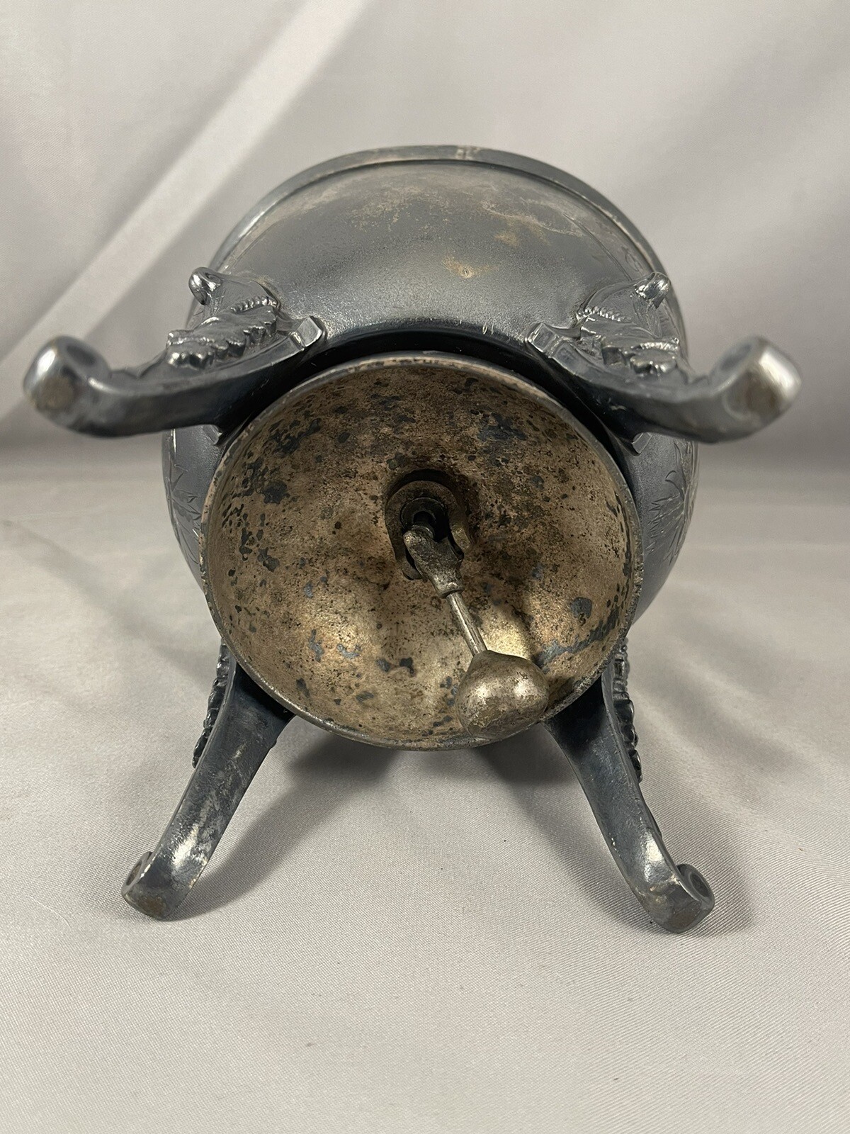 Antique 1870’s Silver Plate Reed & Barton Hotel Front Desk Bell Tea Waste Bowl