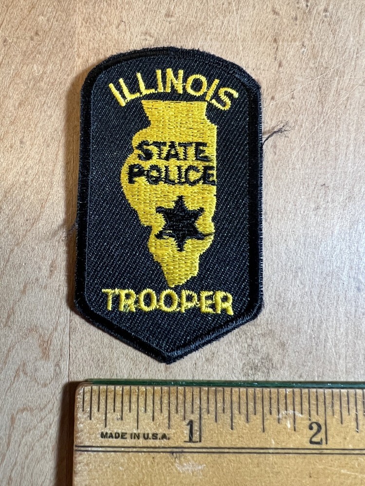ILLINOIS STATE POLICE TROOPER HAT PATCH 2.75” x 1.5”