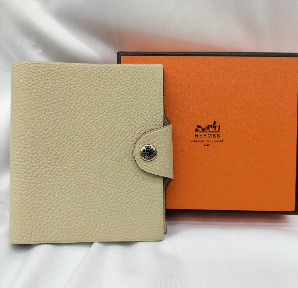 Hermes Ulysse Mini Leather Notebook Cover & Notebook Refill with Box Authentic