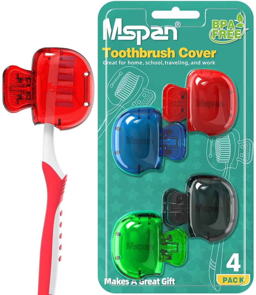 Toothbrush Head Cover Cap: Toothbrush Protector Brush Pod Case Protective Pla...