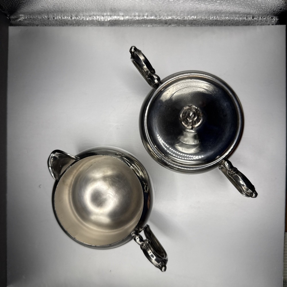 Silverplate Cream And Sugar Set