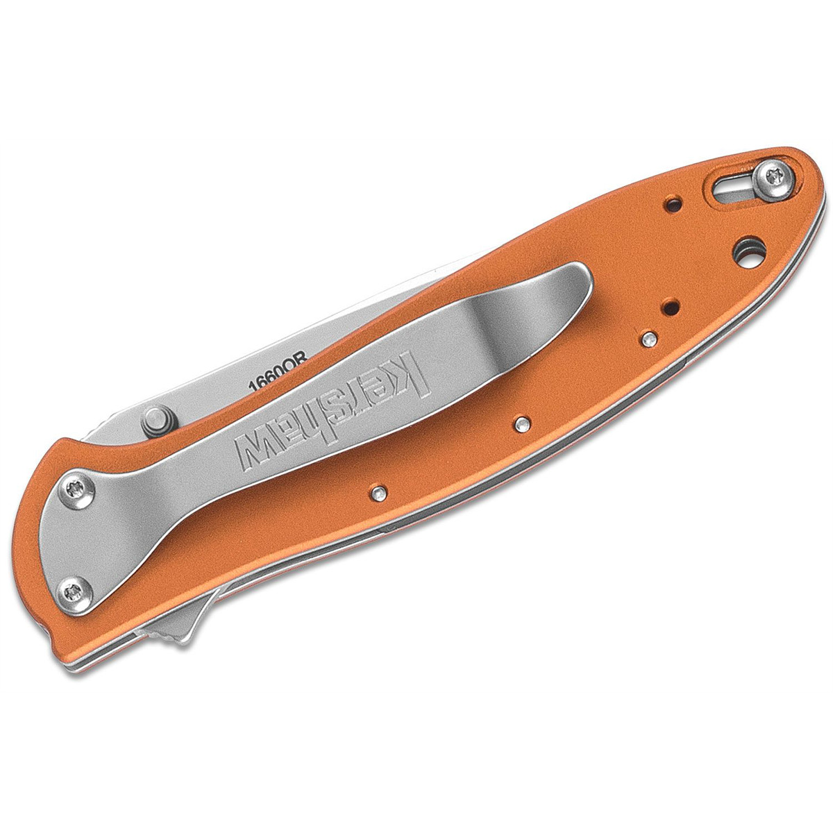 Kershaw Leek, Orange Pocket Knife (1660OR), 3” Bead-Blasted High-Performance San