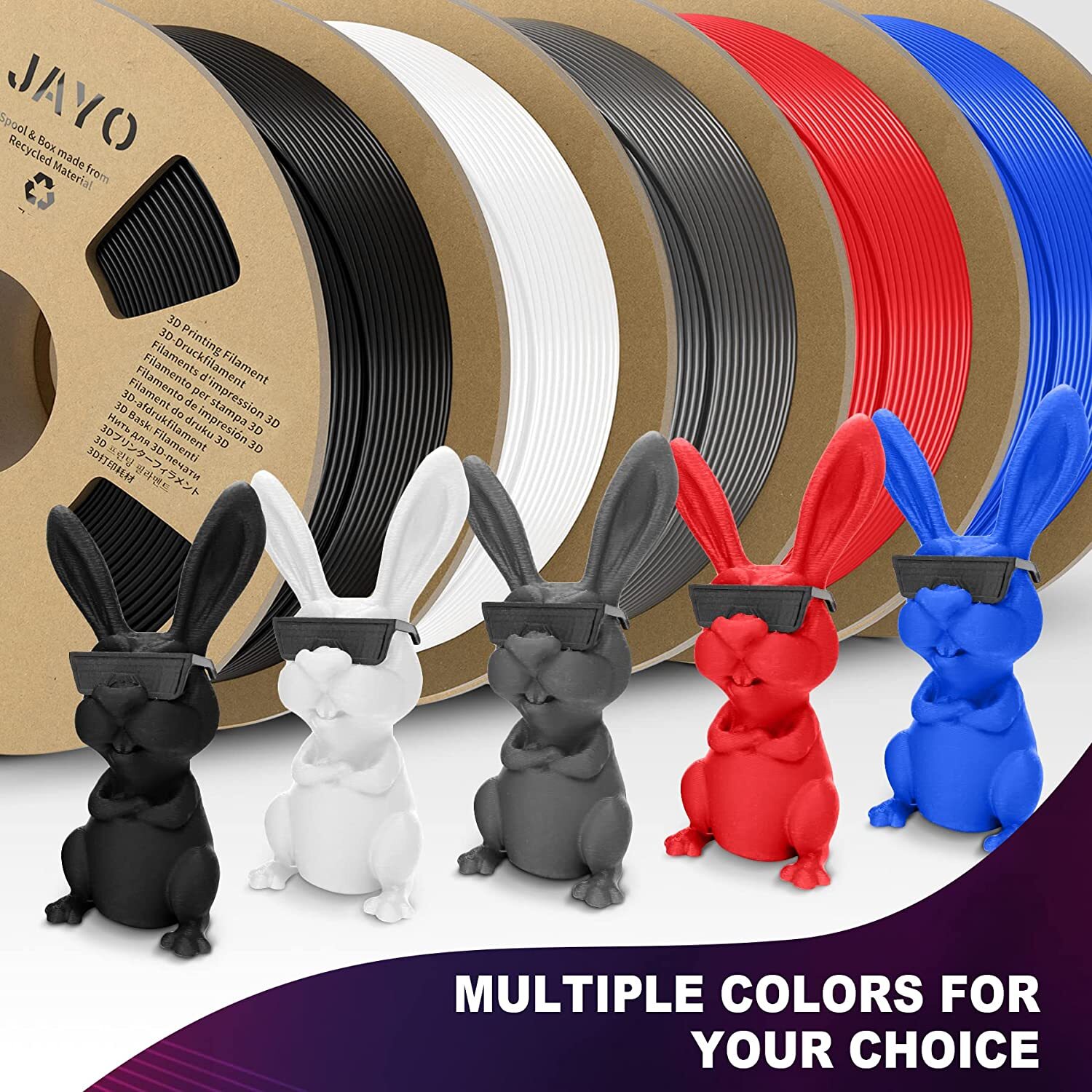 [BUY 6 PAY 4]JAYO 1.1KG PLA Meta PETG SILK PLA+ ABS 3D Printer Filament 1.75mm