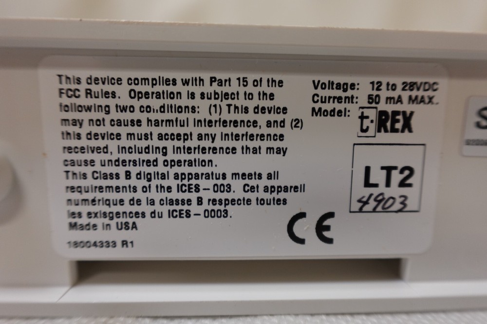 New In box - Kantech T.REX-LT2 Request To Exit Detector - White