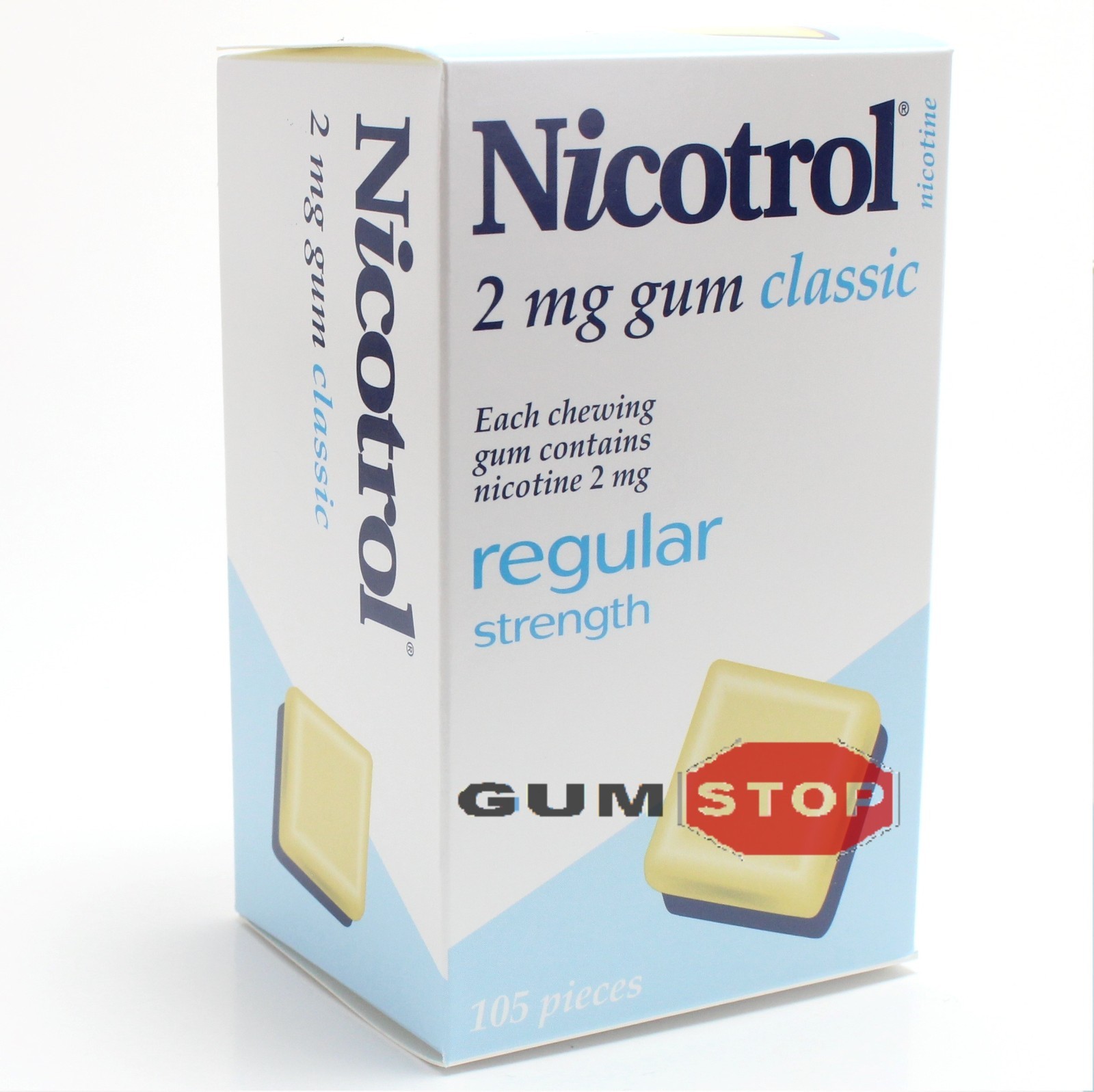 Nicotrol Nicotine Gum 2 MG Classic Flavor (1260 Pieces, 12 Boxes) NEW 02/2027