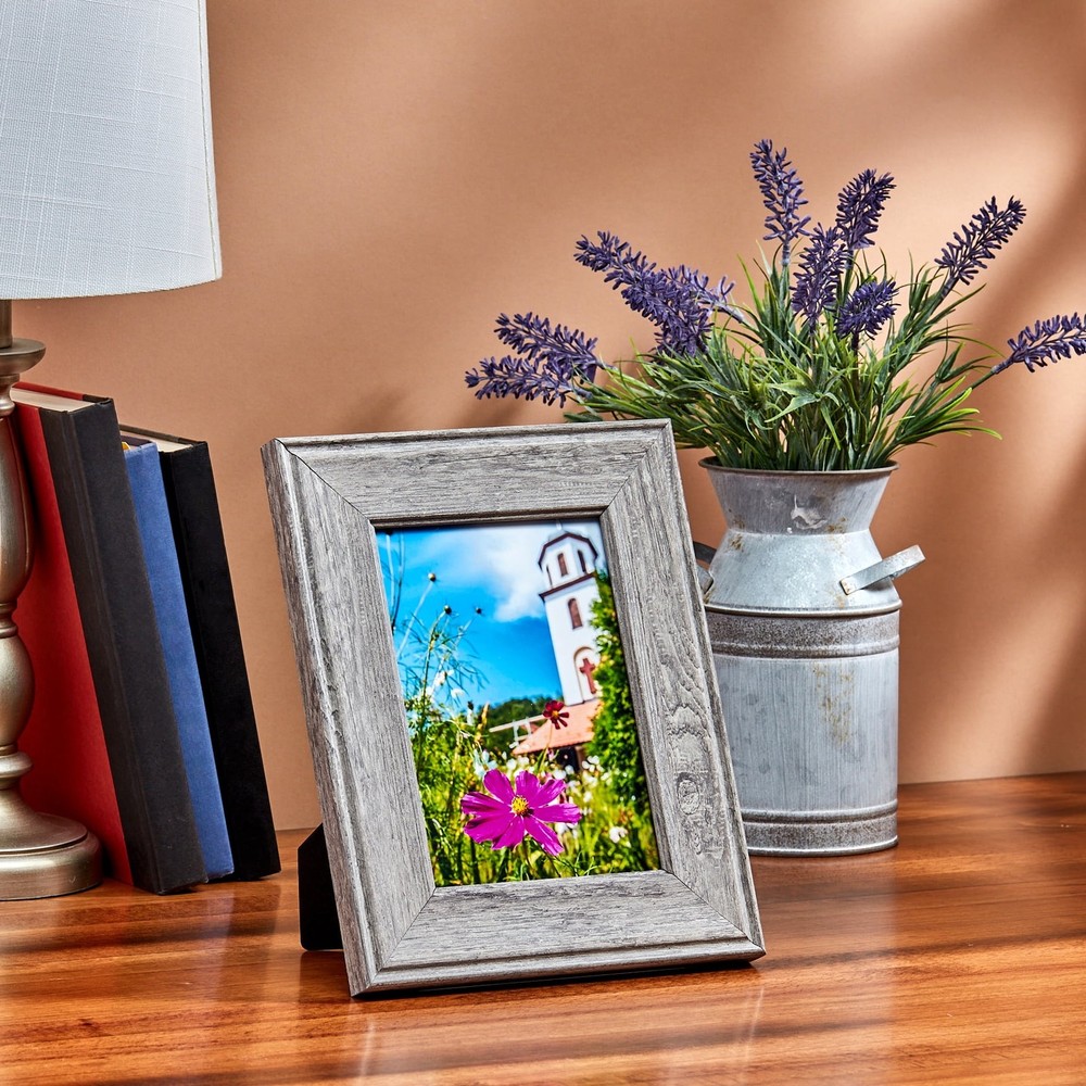 Mainstays 5x7 Rustic Gray Decorative Tabletop Picture Frame