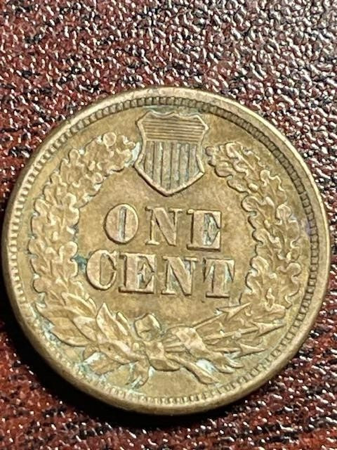 1863 1c Indian Head Cent. Attractive AU/UNC Example! - SOME VERDIGRIS REV!