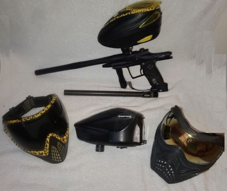 Used Planet Eclipse Ego 10 Marker Gun w/ Case - Black/Stiffi Barell/Goggle