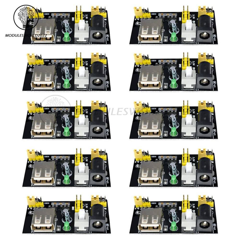 10PCS MB102 DC 3.3V/5V Breadboard Power Supply Module For Solderless Bread