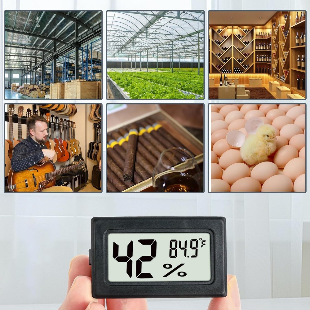 Mini Hygrometer Indoor Humidity Meter Thermometers 6 Pack...