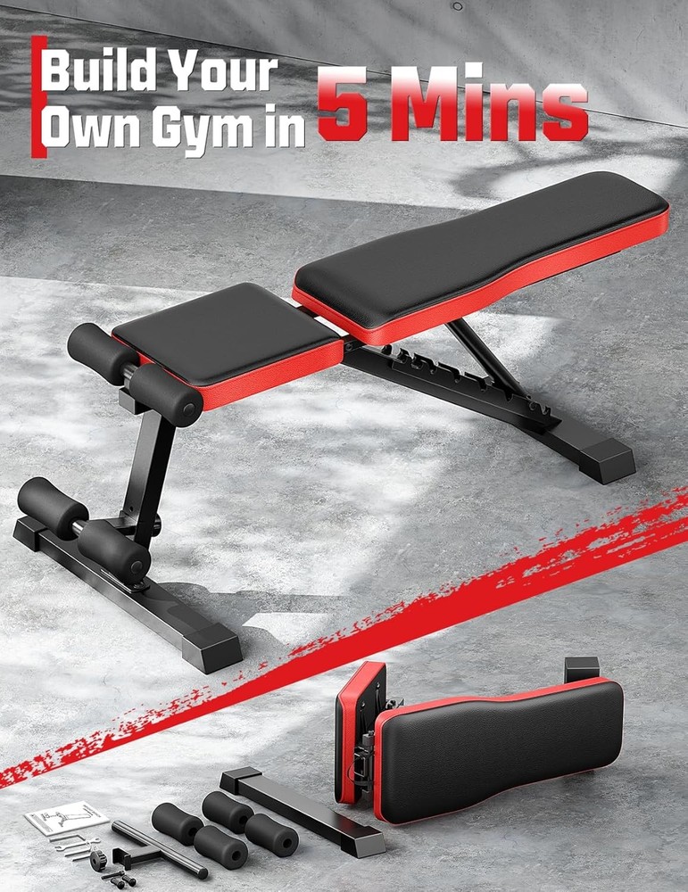 Adjustable Weigh Bench Workout Bench Home Gym Adjustable & Foldable Workout
