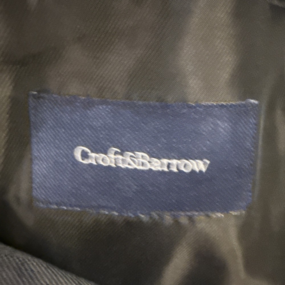 Croft Barrow Blazer Men 48 Long Grey Herringbone