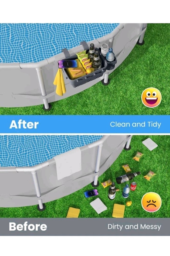 Poolside Storage Basket Above Ground Pools Above Ground Pool Box S