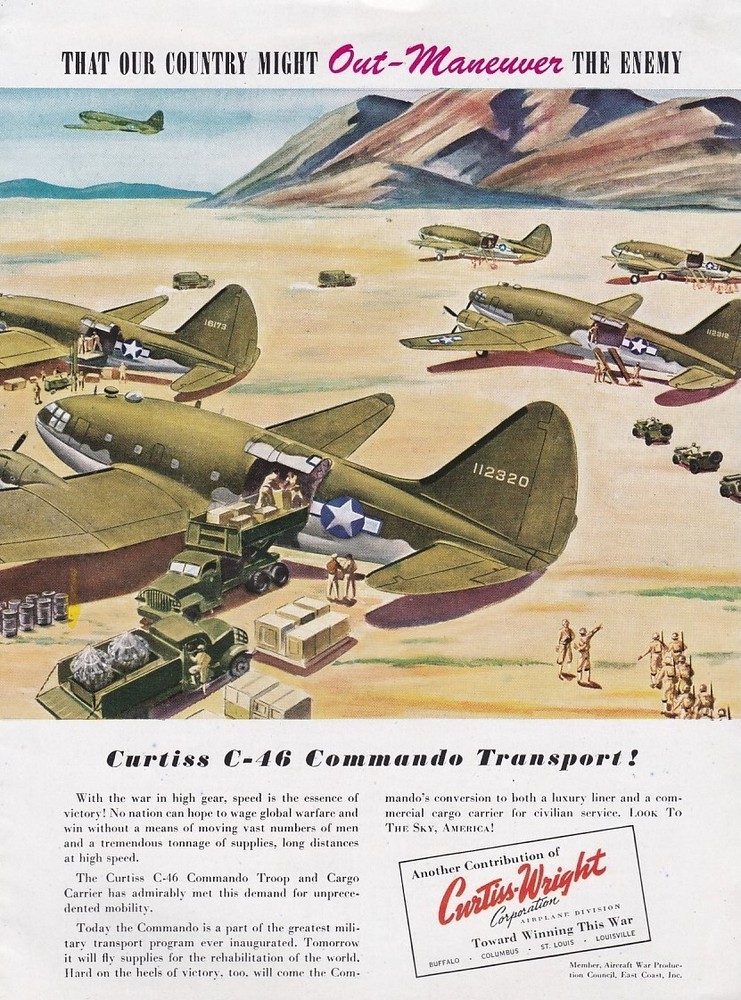 1944 Curtiss Commando Aircraft ad 10/7/2022e