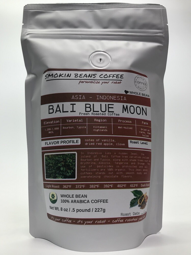 8oz/5lb - Bali Blue Moon – Indonesia – Premium Fresh Roasted To Order Coffee