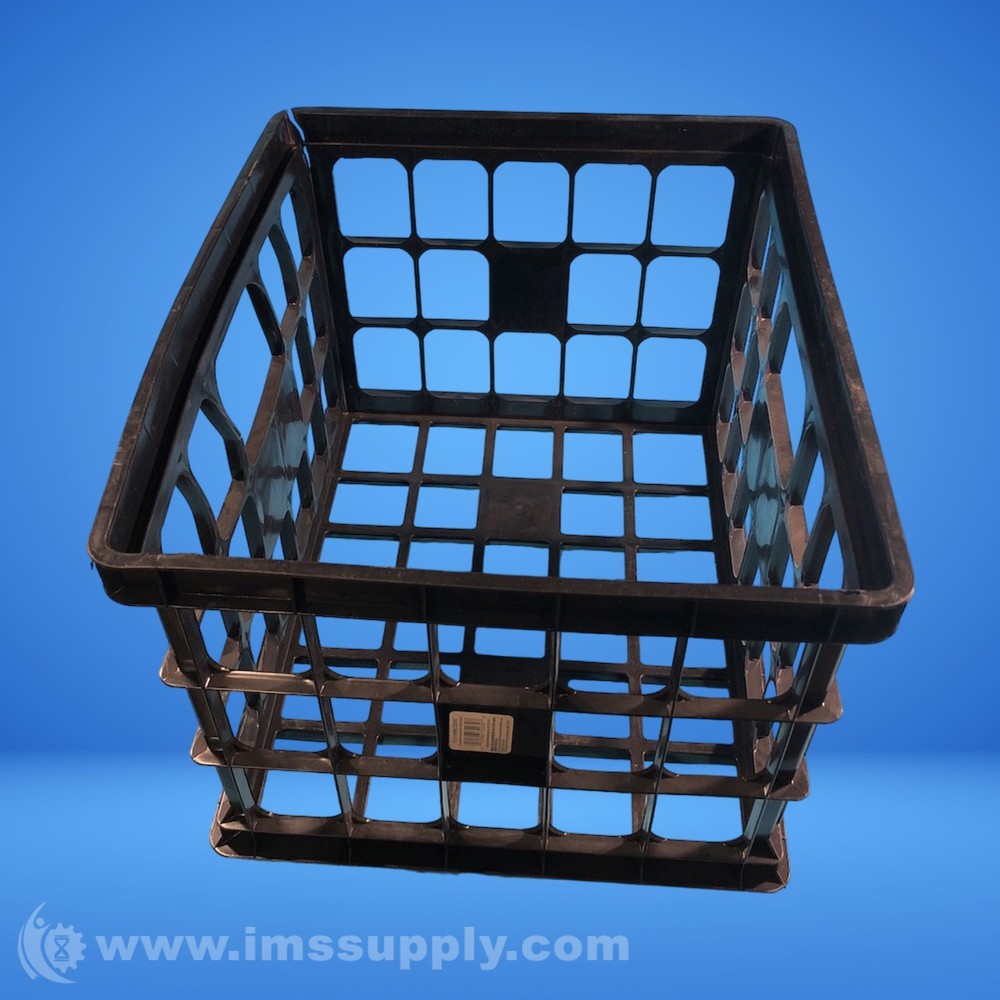 Style Selections CR0100 Black Plastic Stackable Milk Crate 0581
