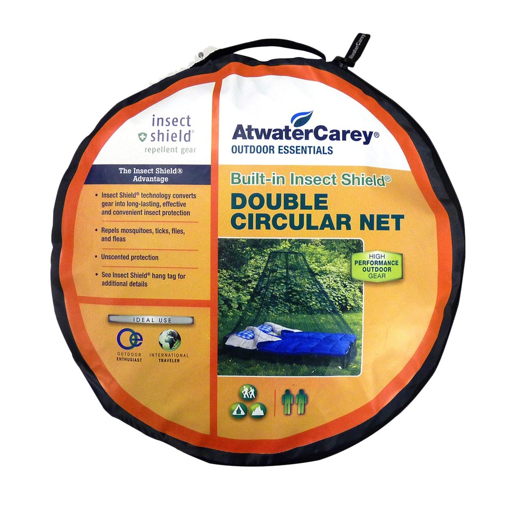 Double Circular Bed Mosquito Net Treated with Insect Shield Permethrin Bug Repel
