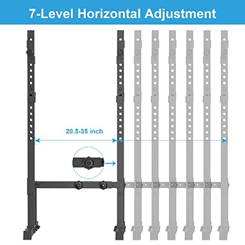 Barbell Rack Squat Stand Adjustable Bench Press Rack 550LBS Max Load Classic