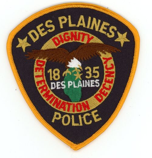 ILLINOIS IL DES PLAINES POLICE NICE SHOULDER PATCH SHERIFF