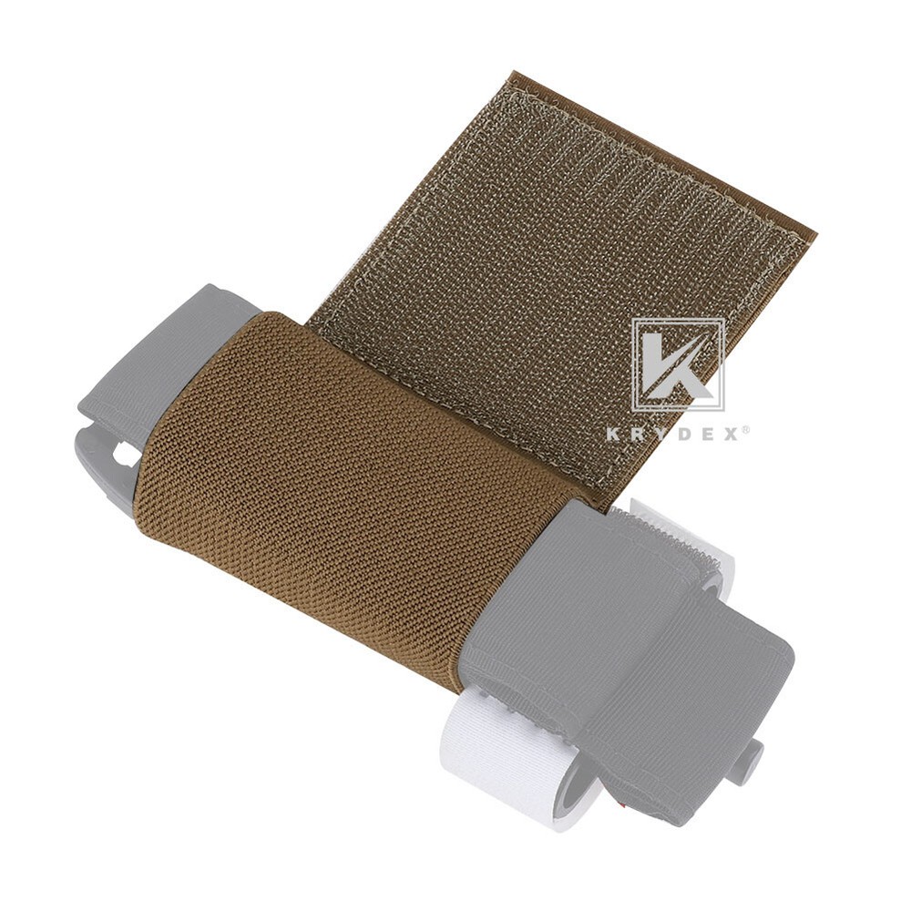 KRYDEX Elastic Tourniqu Holder Fastener Panel Case with Hook & Loop Coyote Brown