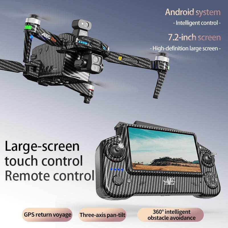 AE60 Screen Control Drone GPS FPV 7KM 3-axis Gimbal 4K Camera Obstacle Avoidance