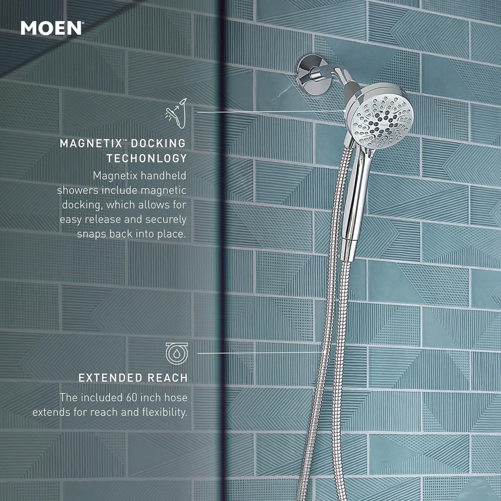 Moen Engage Magnetix Six-Function Handheld Shower Head (26100EP). New s1