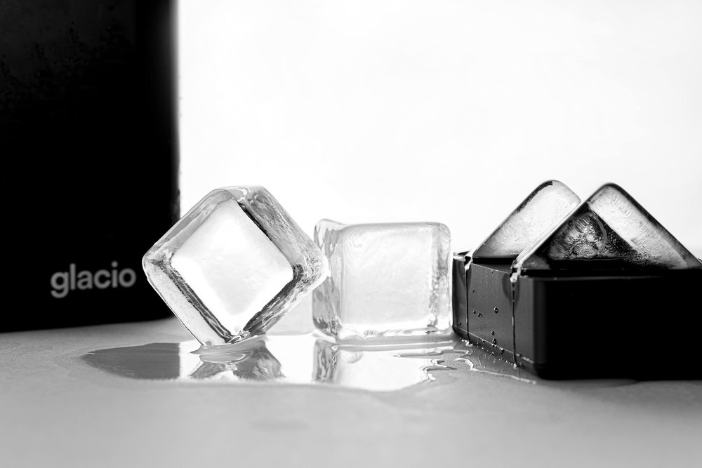 Clear Ice Maker Set – Crystal Ball & Cube 4 Cavity - Cube, Black