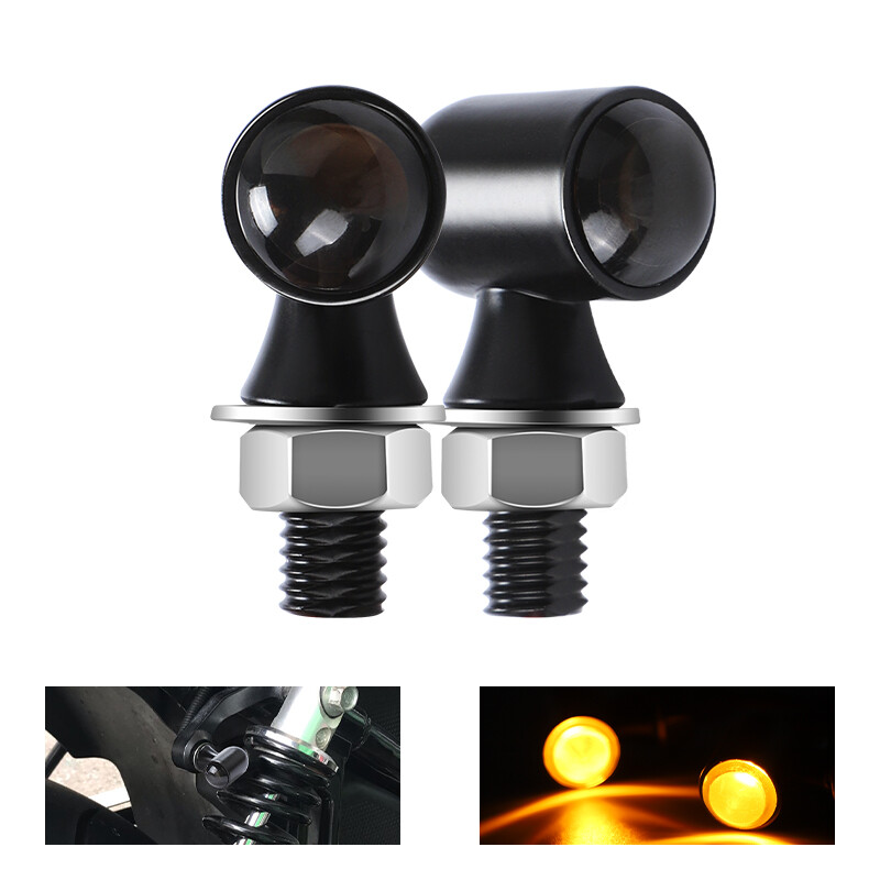 2X Amber LED Motorcycle Turn Signals Indicator Blinker Light Universal Mini Lamp
