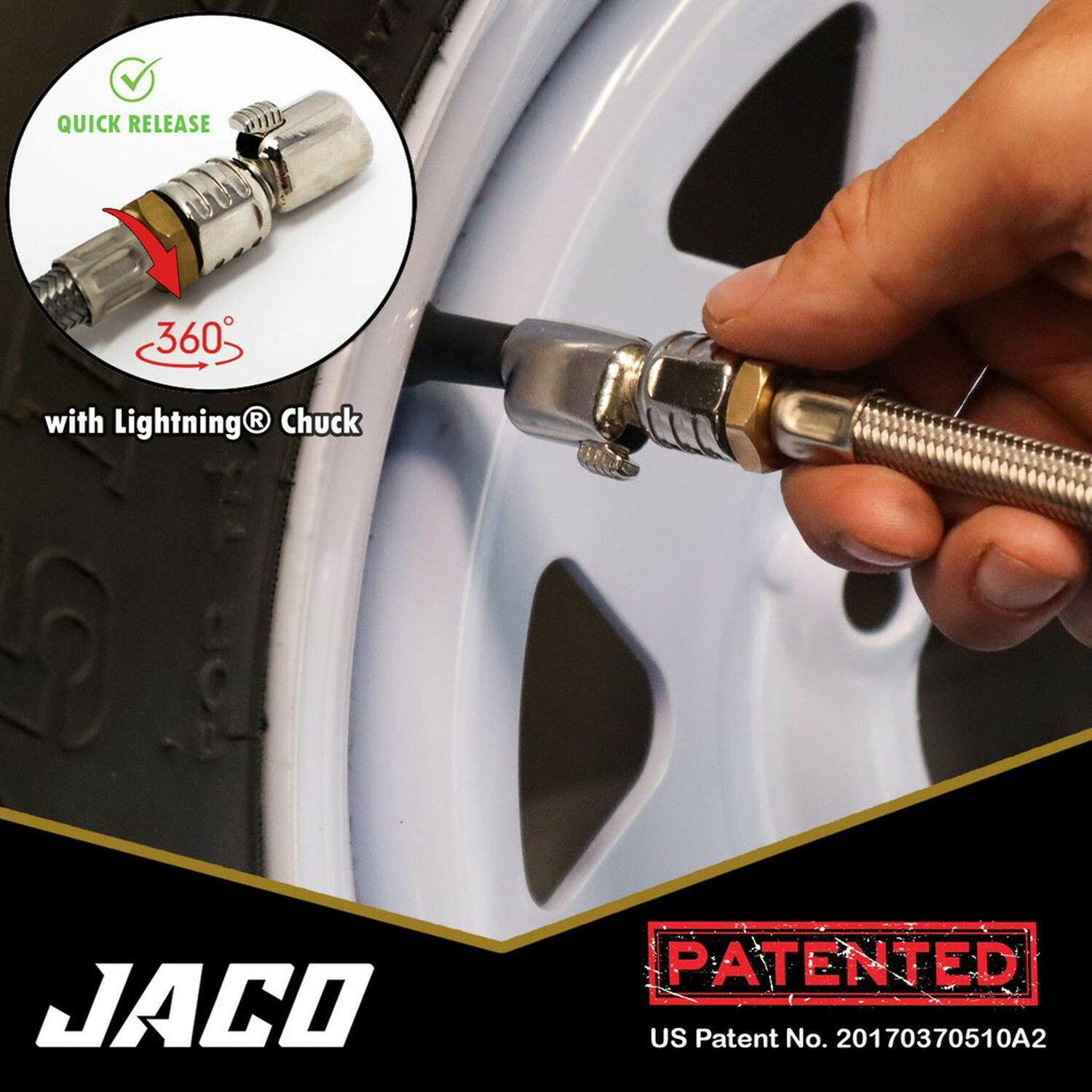 JACO FlowPro Digital Tire Inflator Gauge - 200 PSI