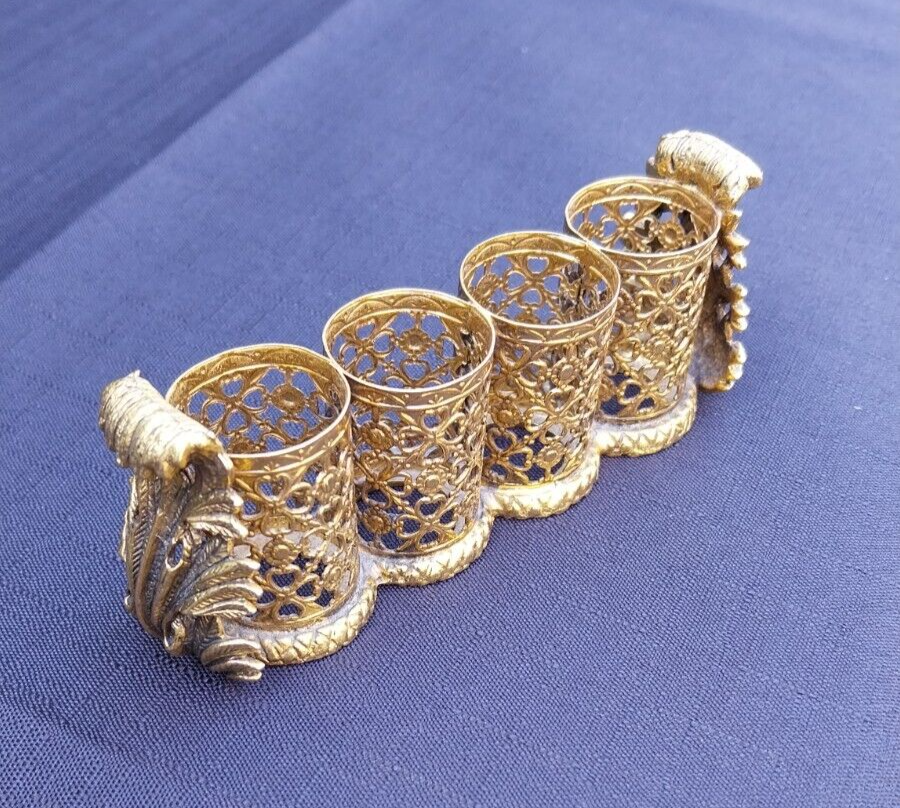 Vintage Ormolu 1960's Four Lipstick Holder