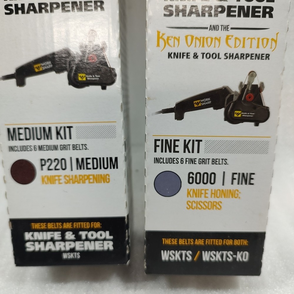 Work Sharp Knife Sharpener Replacement Belts 220 Medium And 6000 Fine New