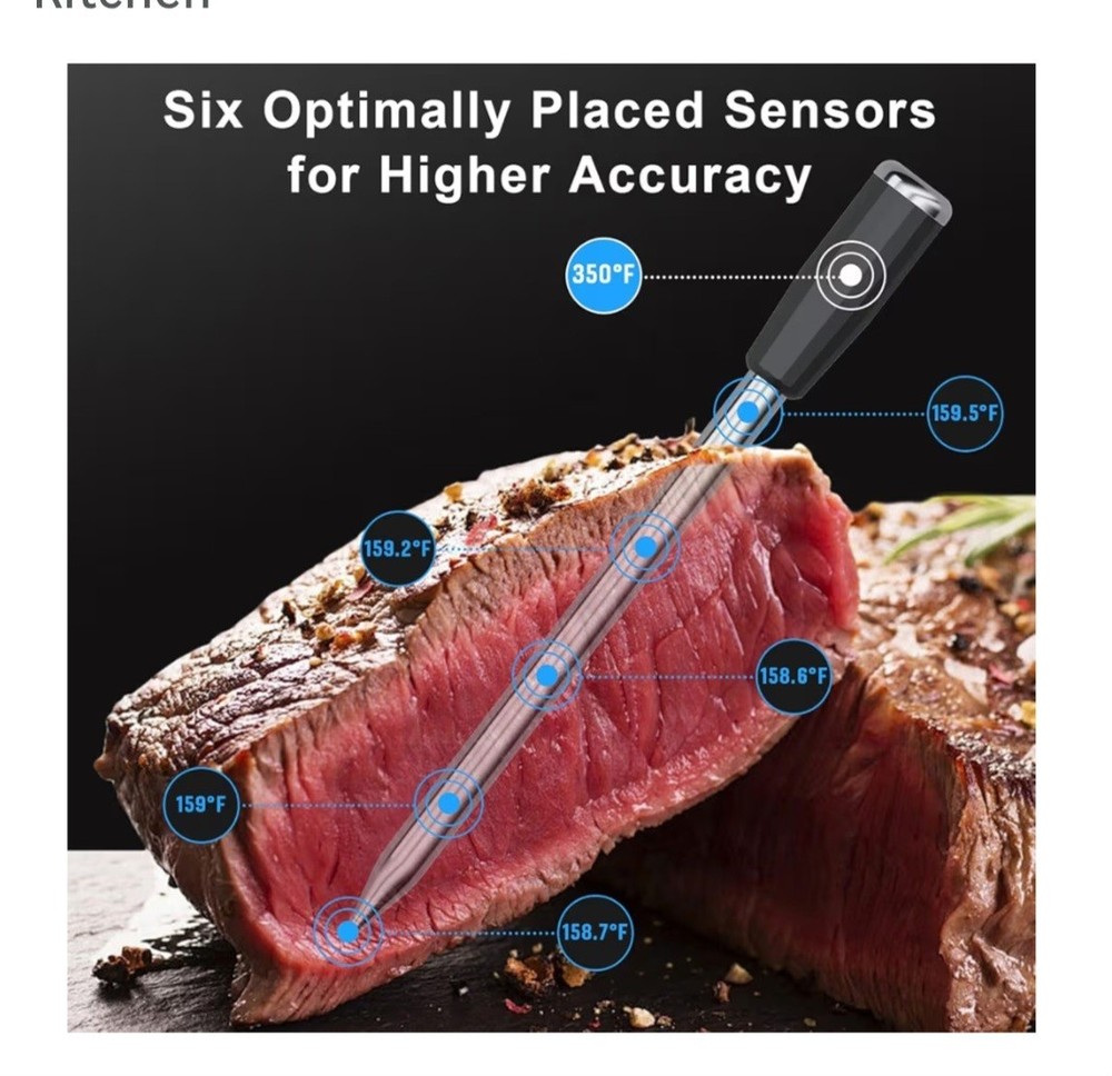 Trefoiled Smart Bluetooth Wireless Meat Thermometer Description Has All Features