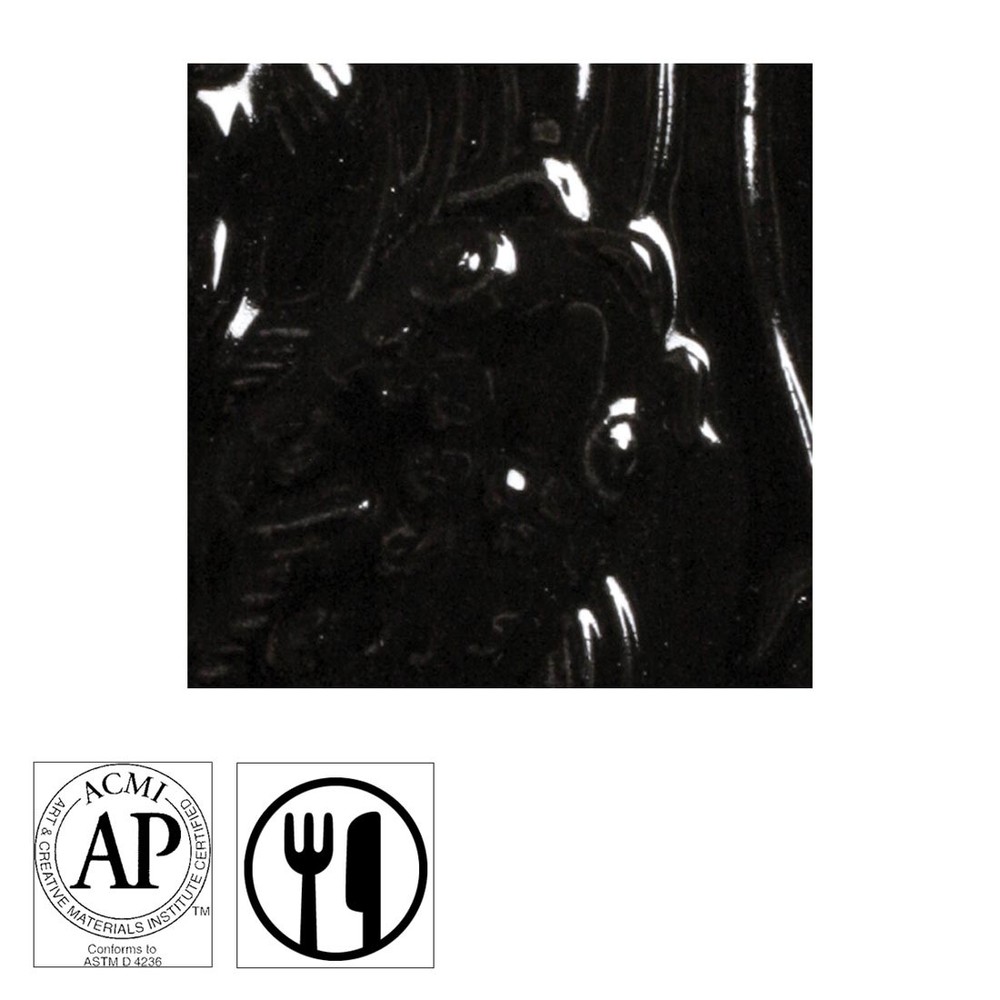 AMACO Gloss Glaze True Black Pint