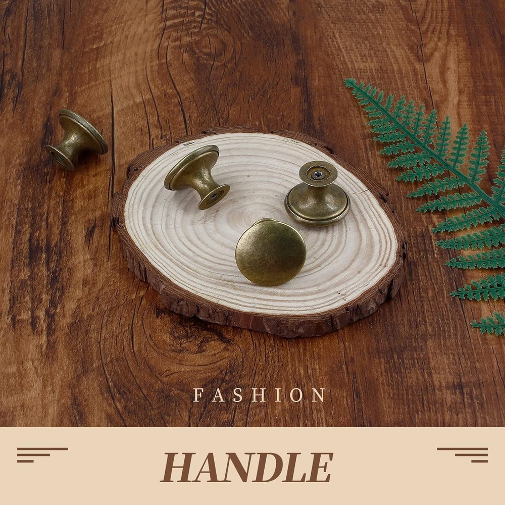 12 Pcs Brass Cabinet Knobs Metal Drawer Knobs round Dresser Handle Knobs 1.18