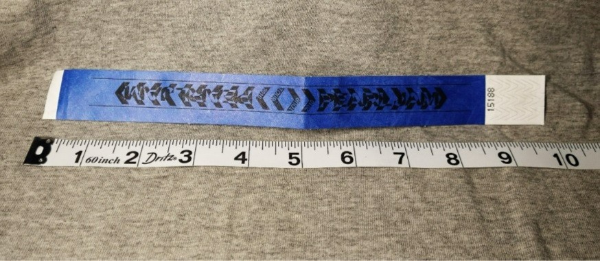 Pearl Jam Wristband Backspacer Tour 2010 Unused Official Blue Ten Club Vedder