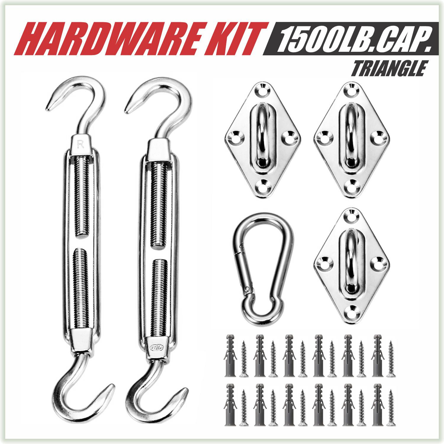 ColourTree Hardware Kit for Sun Shade Sail Triangle Rectangle Installation