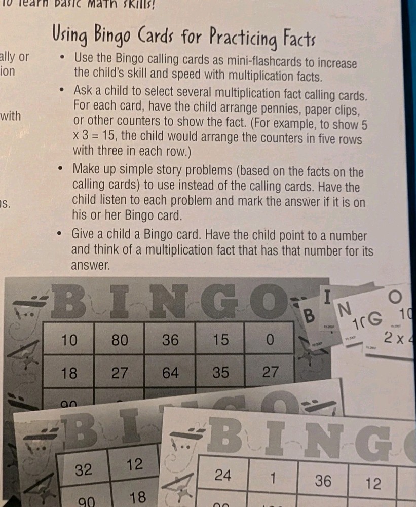 BINGO Multiplication Facts Learning Game ~ A Fun Way to Learn Basic Math Skills