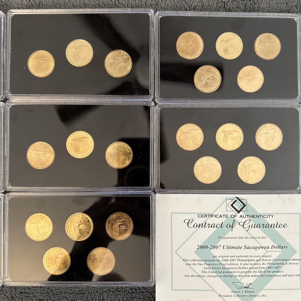 sacagawea dollar coins complete set 2000/2007