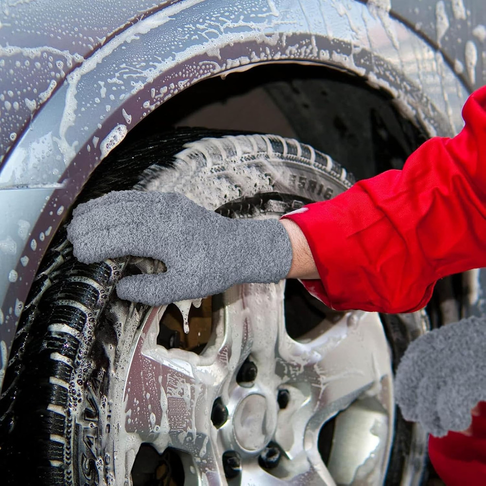 6 Pairs Microfiber Dusting Gloves, Dusting Cleaning Gloves Microfiber Gloves for