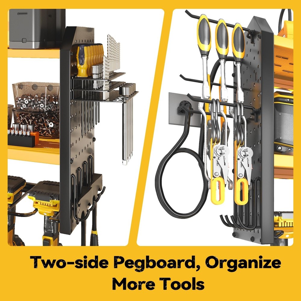 SOYEEZE Large Power Tool Organizer Wall Mount with Charging Station, 3 Layer ...