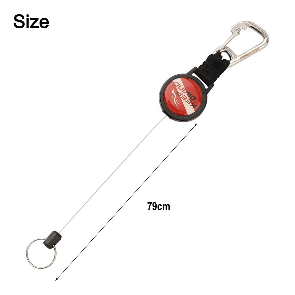 Key Chain Strap Adjustable Diving Gear Hook Diving Telescopic Miss Rope