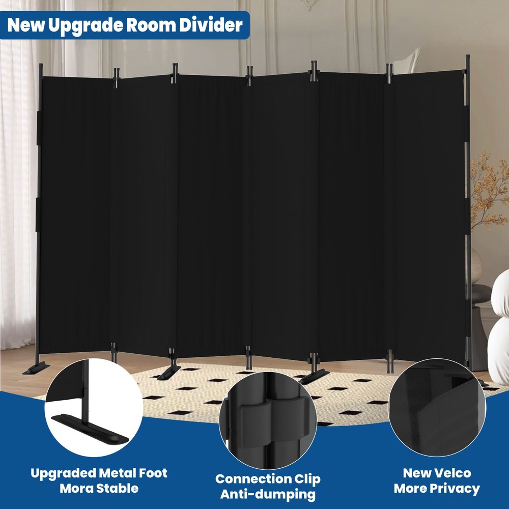 6 Panel Room Divider,folding screen portable wall partition room divider
