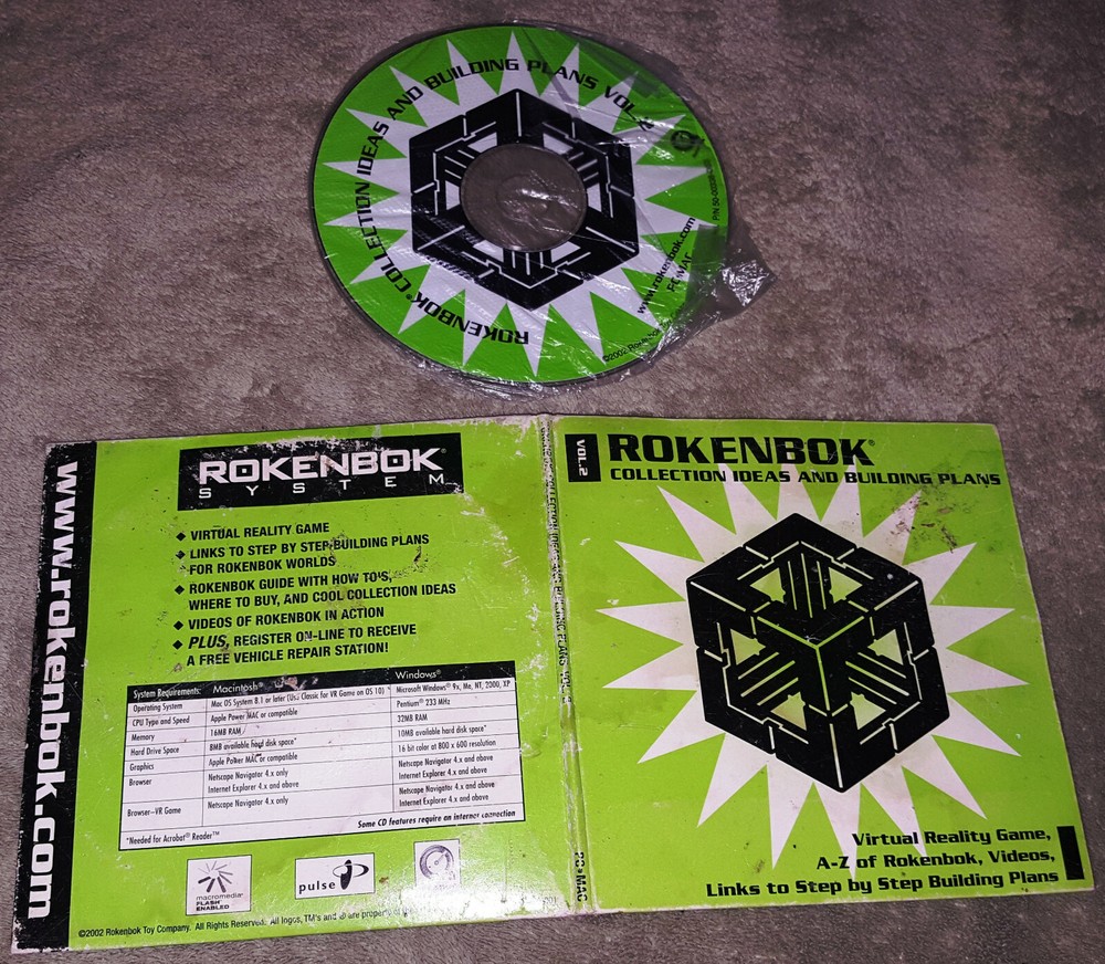 Rokenbok Vol Volume 2 CD Virtual Reality Game Collection PC Computer Software