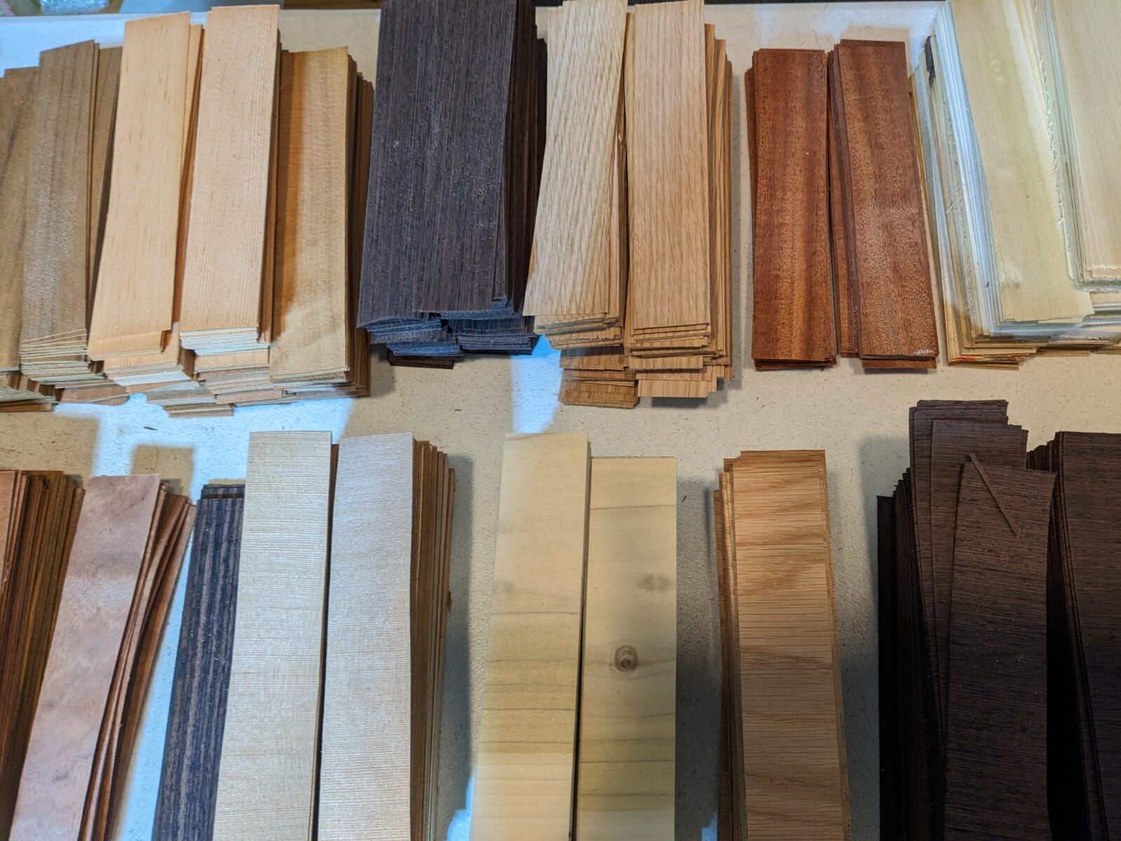 Fingerboard skateboard veneer approx 225pcs 8" x 1.5" approx.2/5 crosscut   IC10