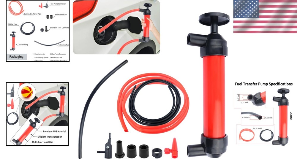 Multi-Functional 3-in-1 Siphon Pump Kit for Efficient Refueling Tasks